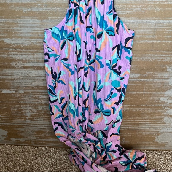 Anthropologie Maeve Cut Out Botanical Maxi Dress Floral Boho Beachy Womens L - Picture 4 of 7